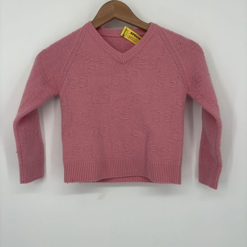 Gucci Pink V-Neck Sweater